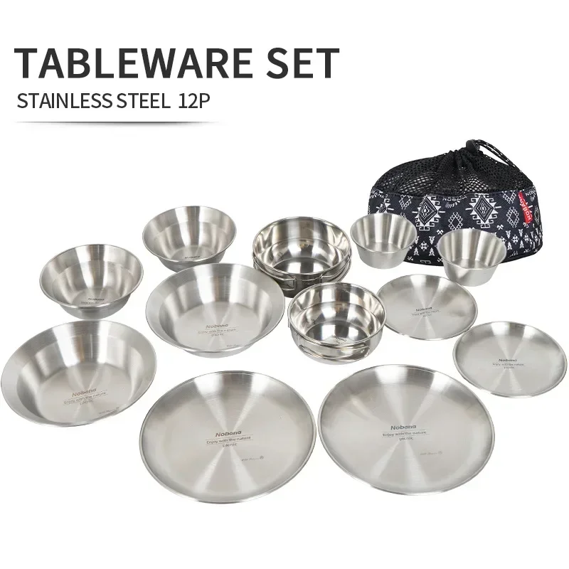 Camping Cooking Dining Set - CLS & NOBANA 12 pièces ensemble