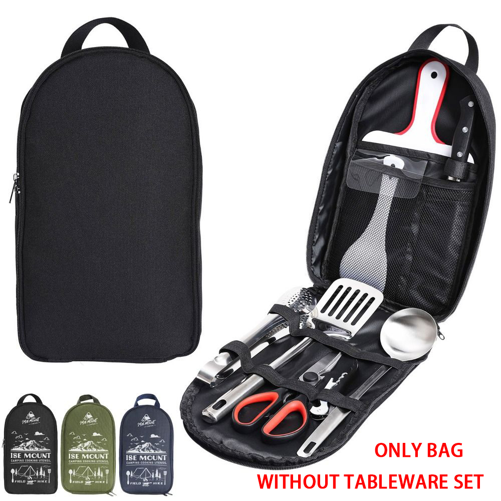 Camping Cooking Organizer - Ensemble d'ustensiles de pique-nique, sac de
